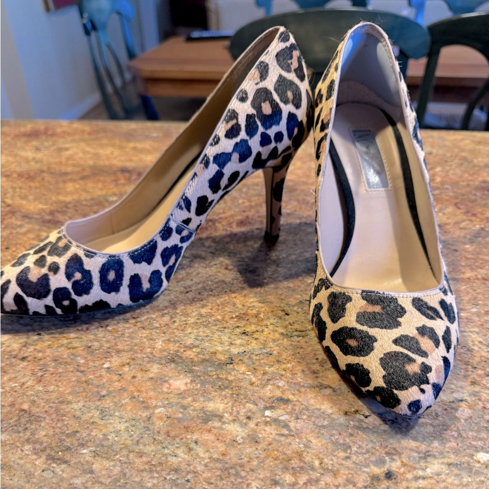 INC 7W Faux Fur Heels